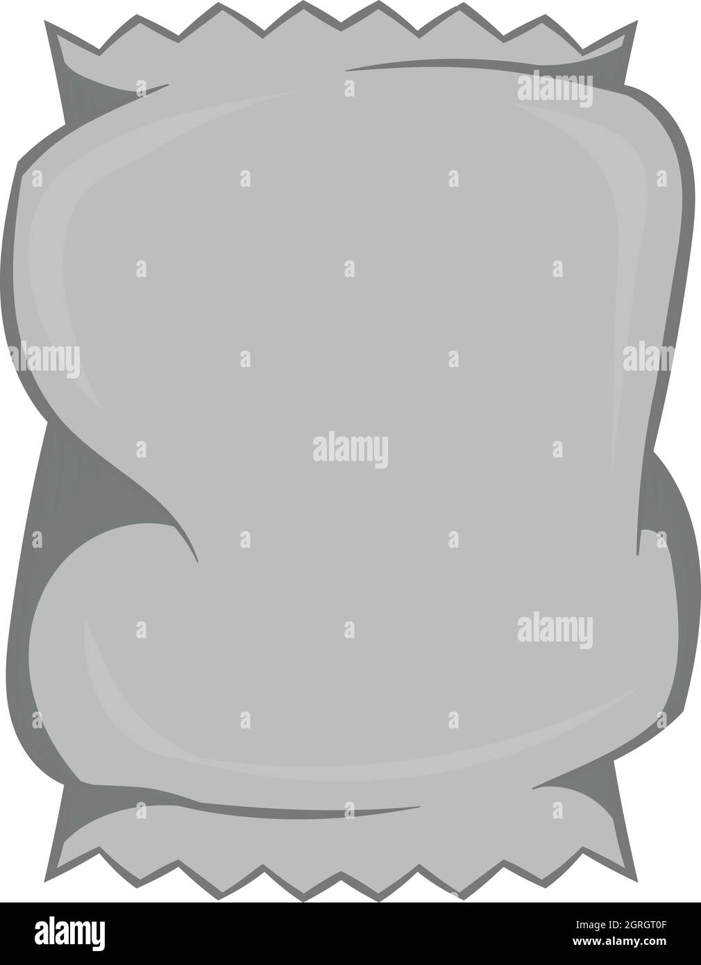 Crumpled packaging icon, black monochrome style Stock Vector Image ...