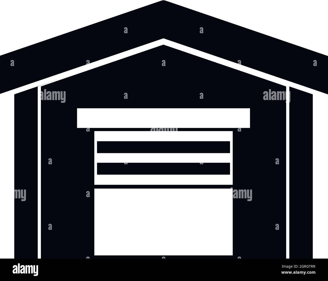 Garage icon in simple style Stock Vector