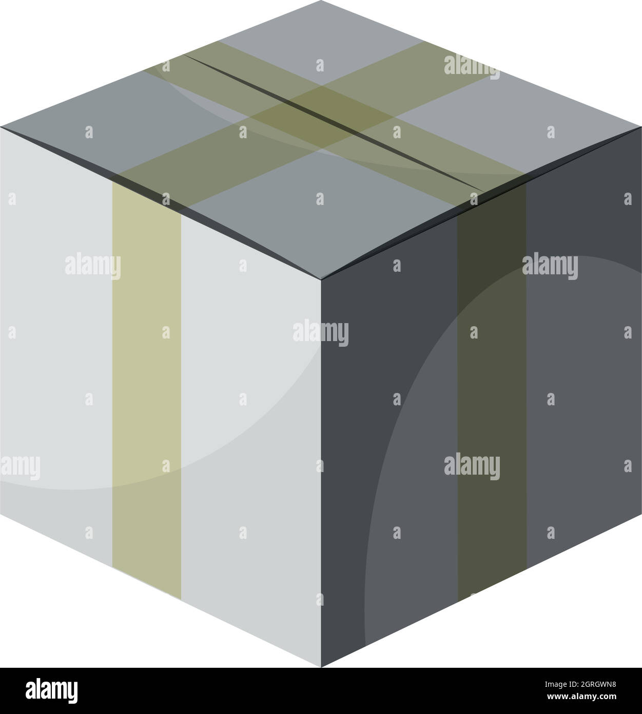 Taped up cardboard box Stock Vector Images Alamy