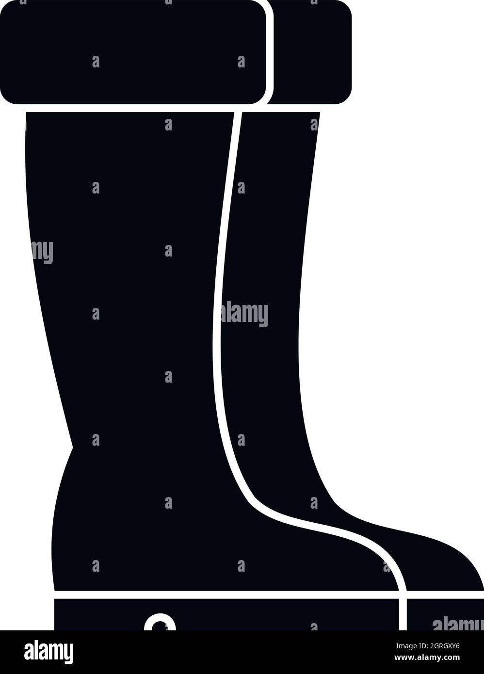 Winter shoes icon, simple style Stock Vector