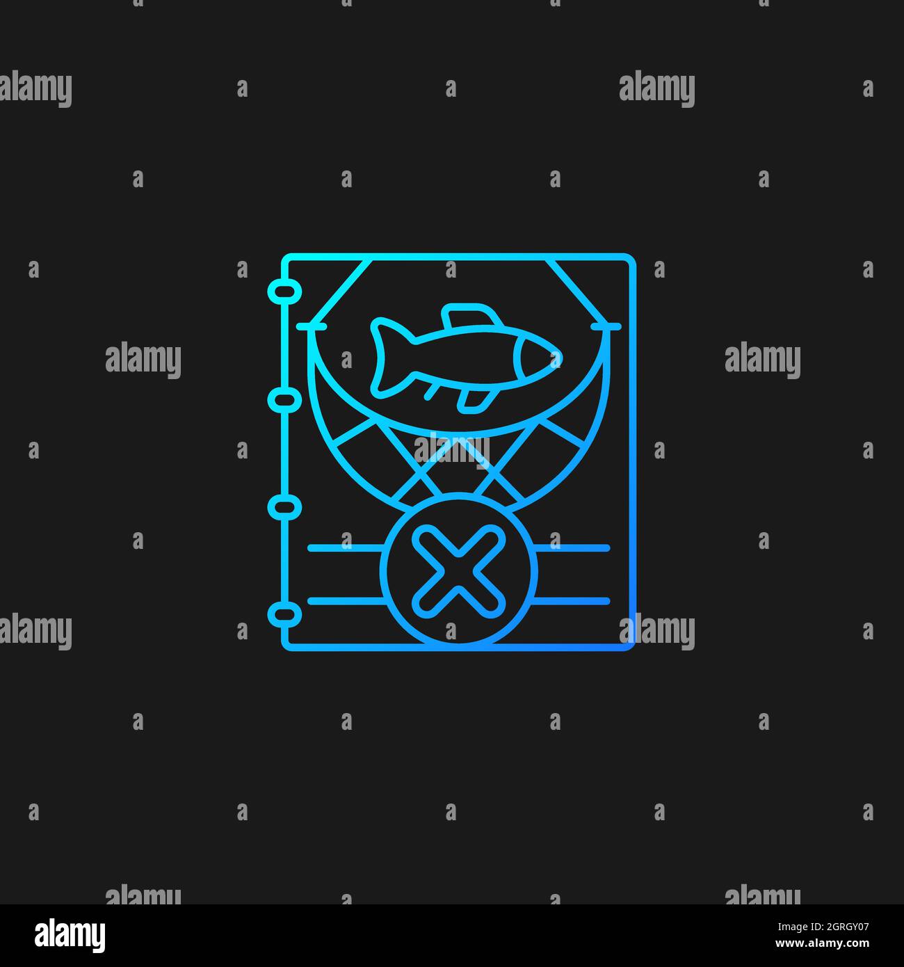 IUU fishing gradient vector icon for dark theme Stock Vector Image ...