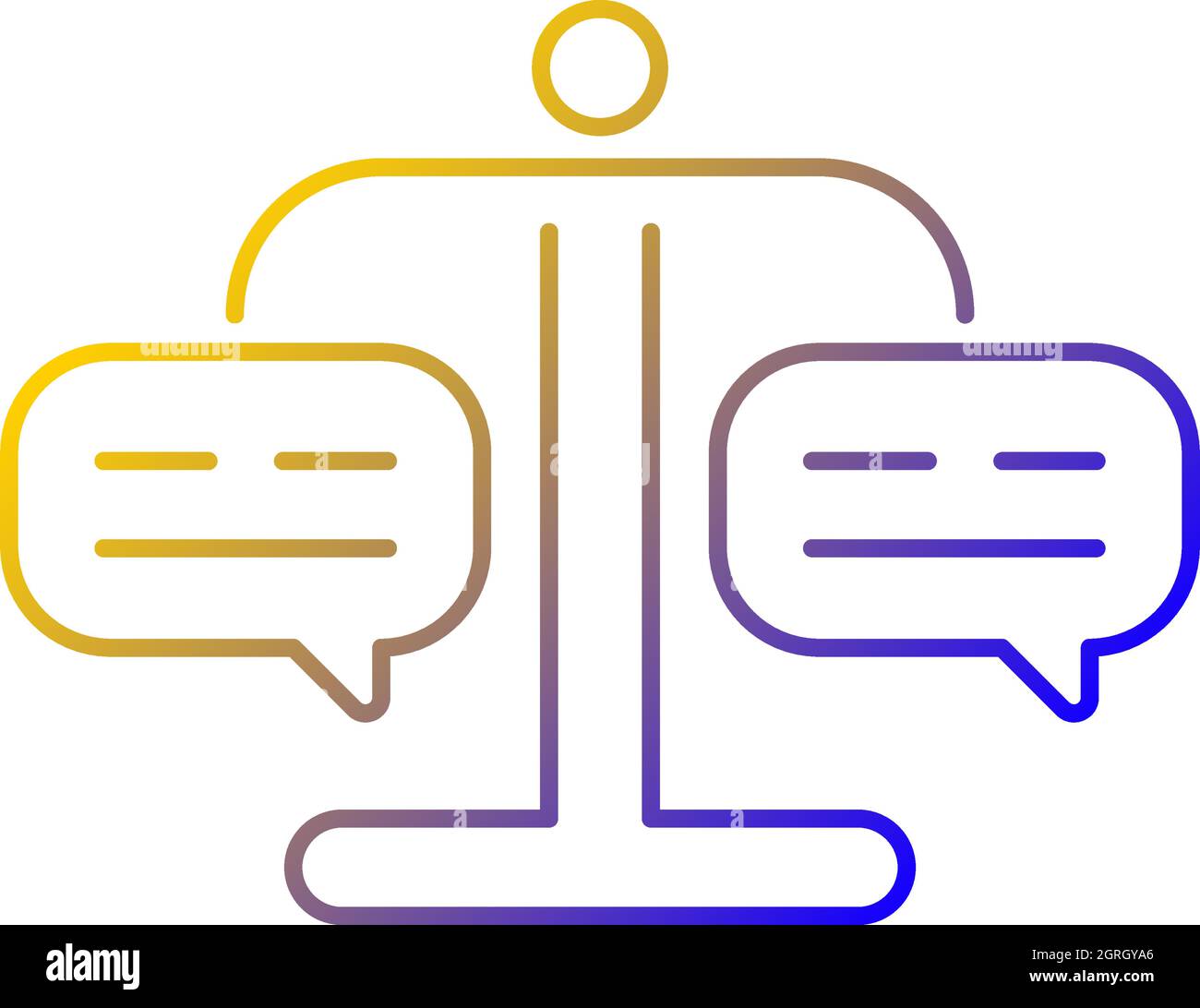 Form judgement gradient linear vector icon Stock Vector