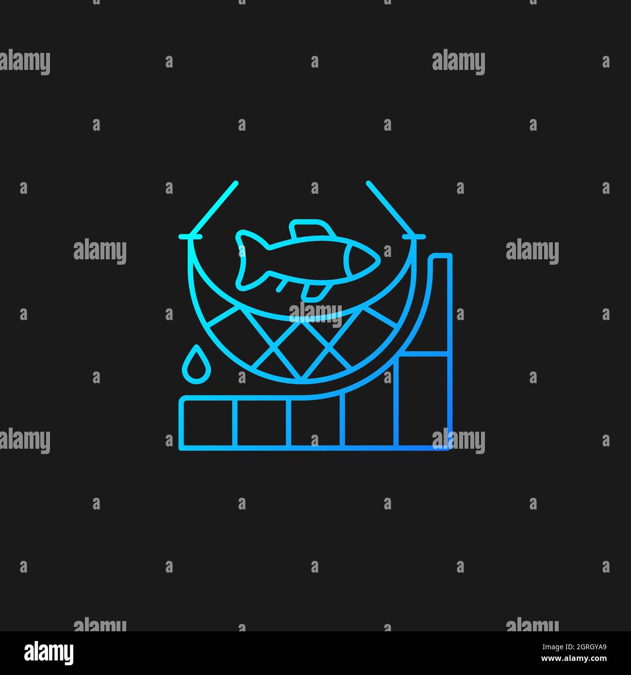 Total allowable catch gradient vector icon for dark theme Stock Vector