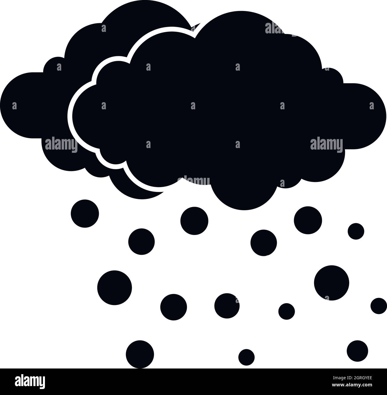 Cloud and snow icon, simple style Stock Vector
