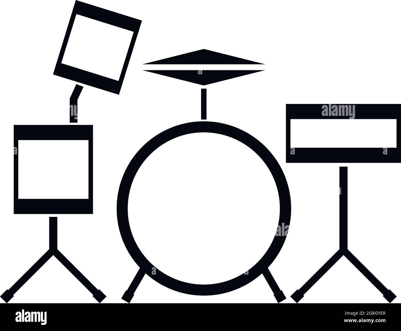 Drum kit icon, simple style Stock Vector Image & Art - Alamy