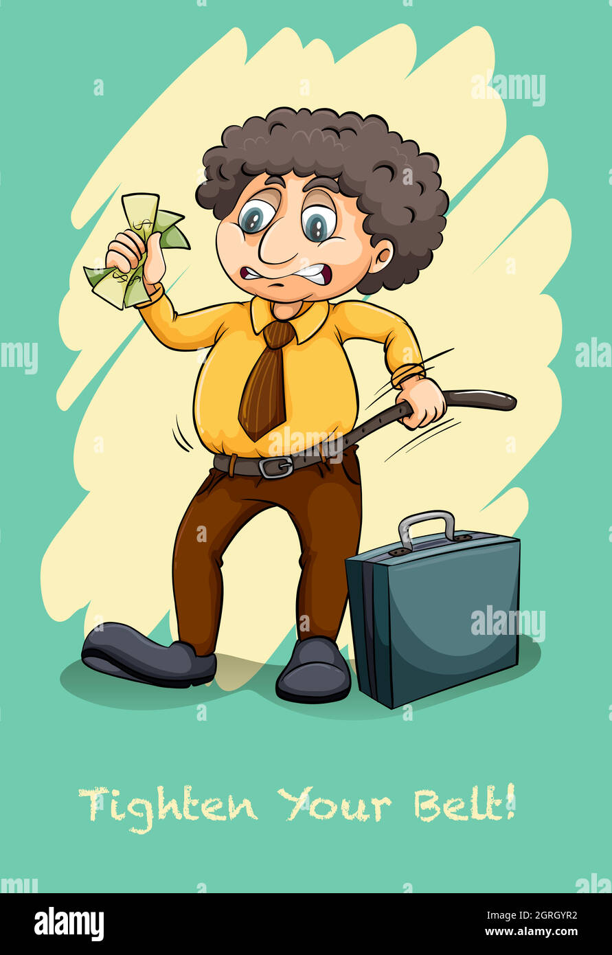 Tighten your belt idiom Stock Vector Image & Art Alamy
