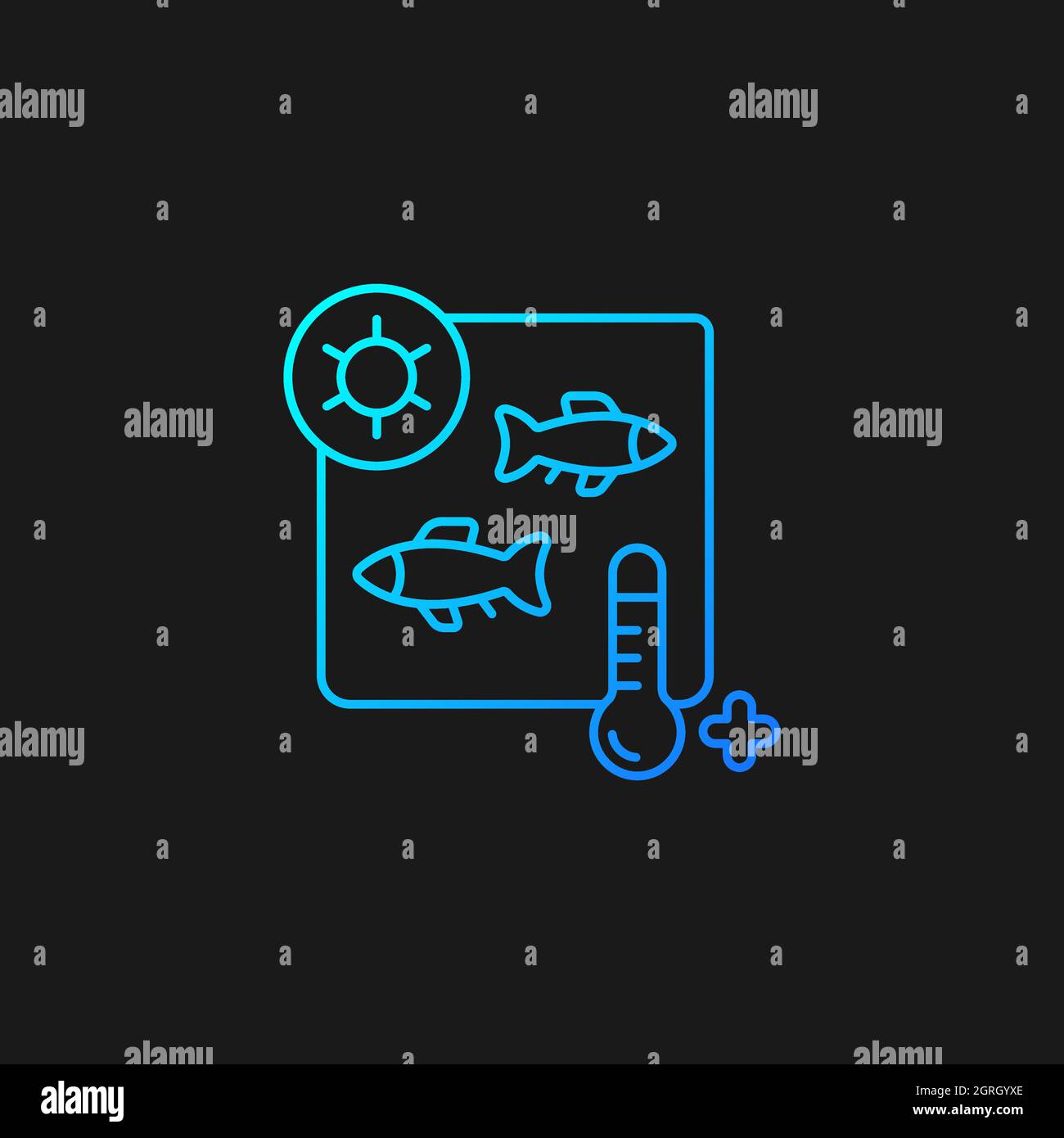 Heat treatment gradient vector icon for dark theme Stock Vector