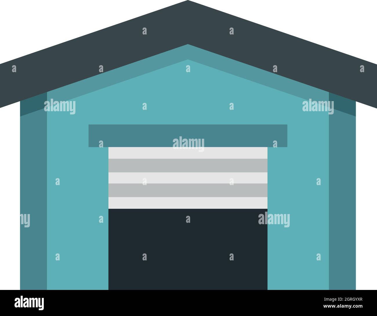 Garage icon, flat style Stock Vector Image & Art - Alamy
