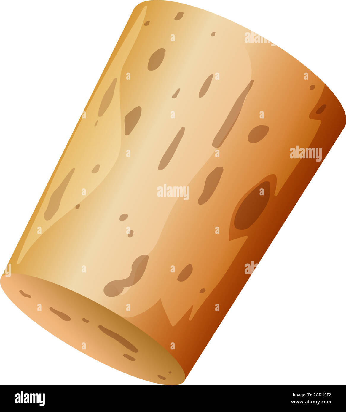Wooden cork isolated on Stock Vector Images - Alamy
