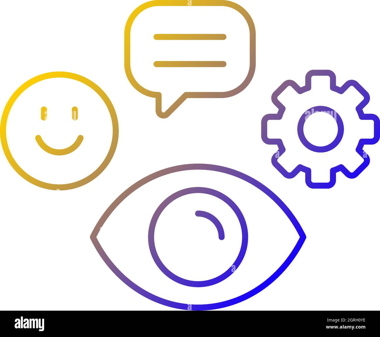 Observation skills gradient linear vector icon Stock Vector