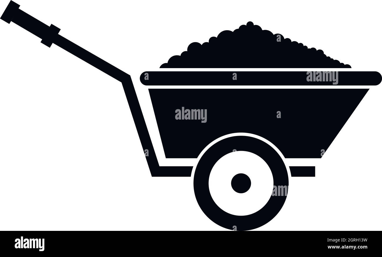 Garden wheelbarrow icon, simple style Stock Vector Image & Art - Alamy