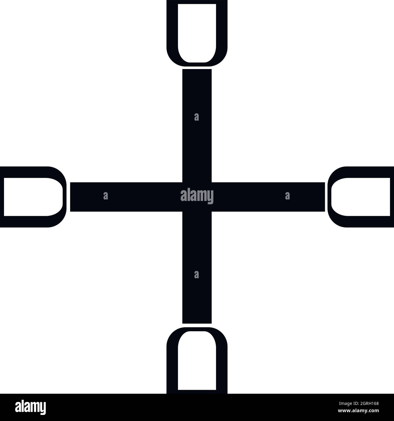 Wheel wrench cross icon, simple style Stock Vector Image & Art Alamy
