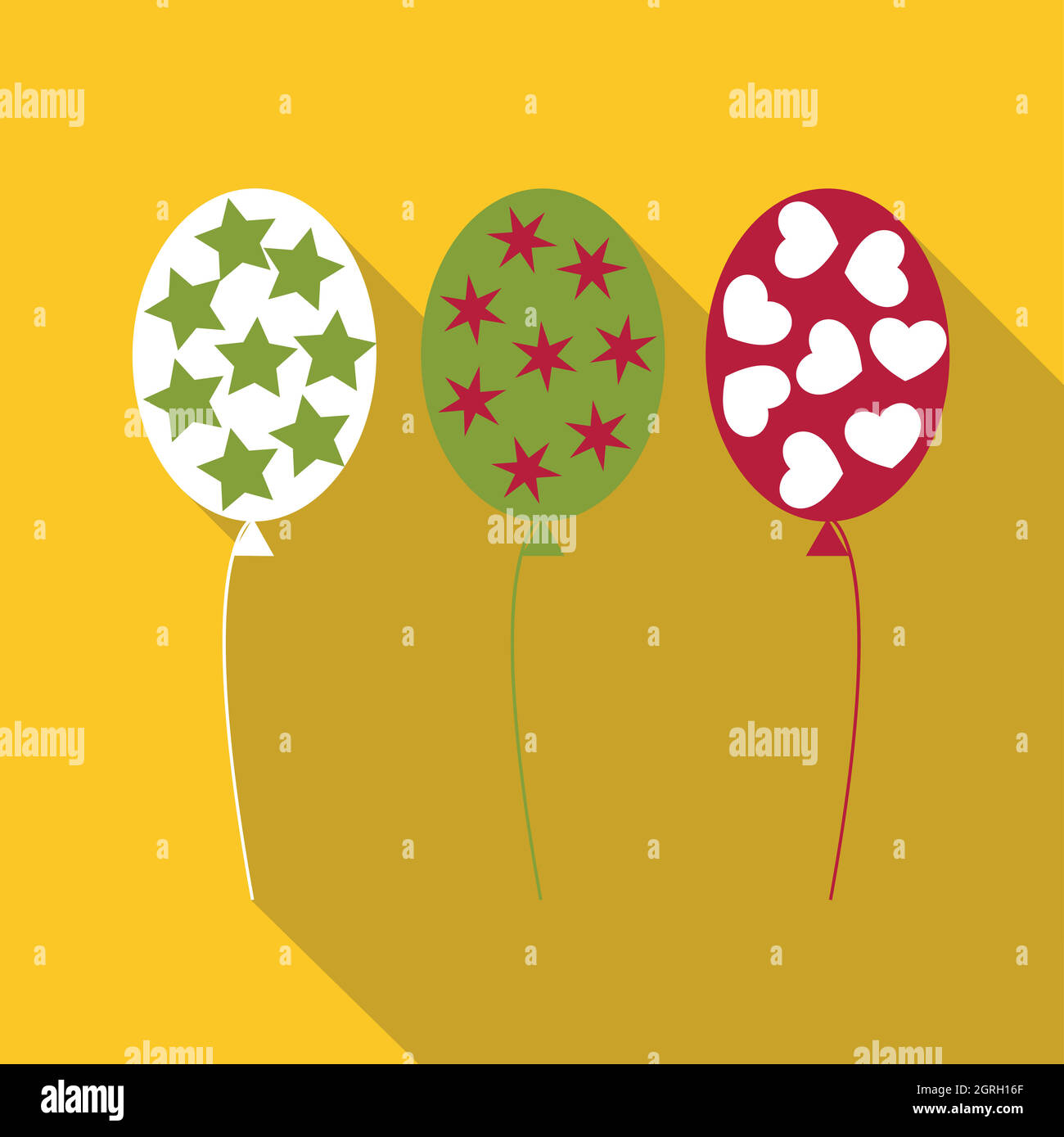 Balloons icon, flat style Stock Vector