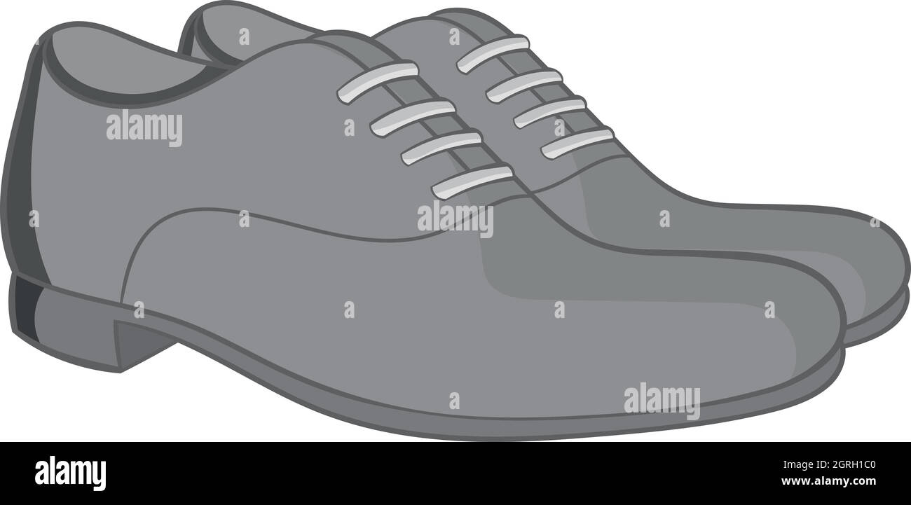 Mens classic shoes icon, black monochrome style Stock Vector
