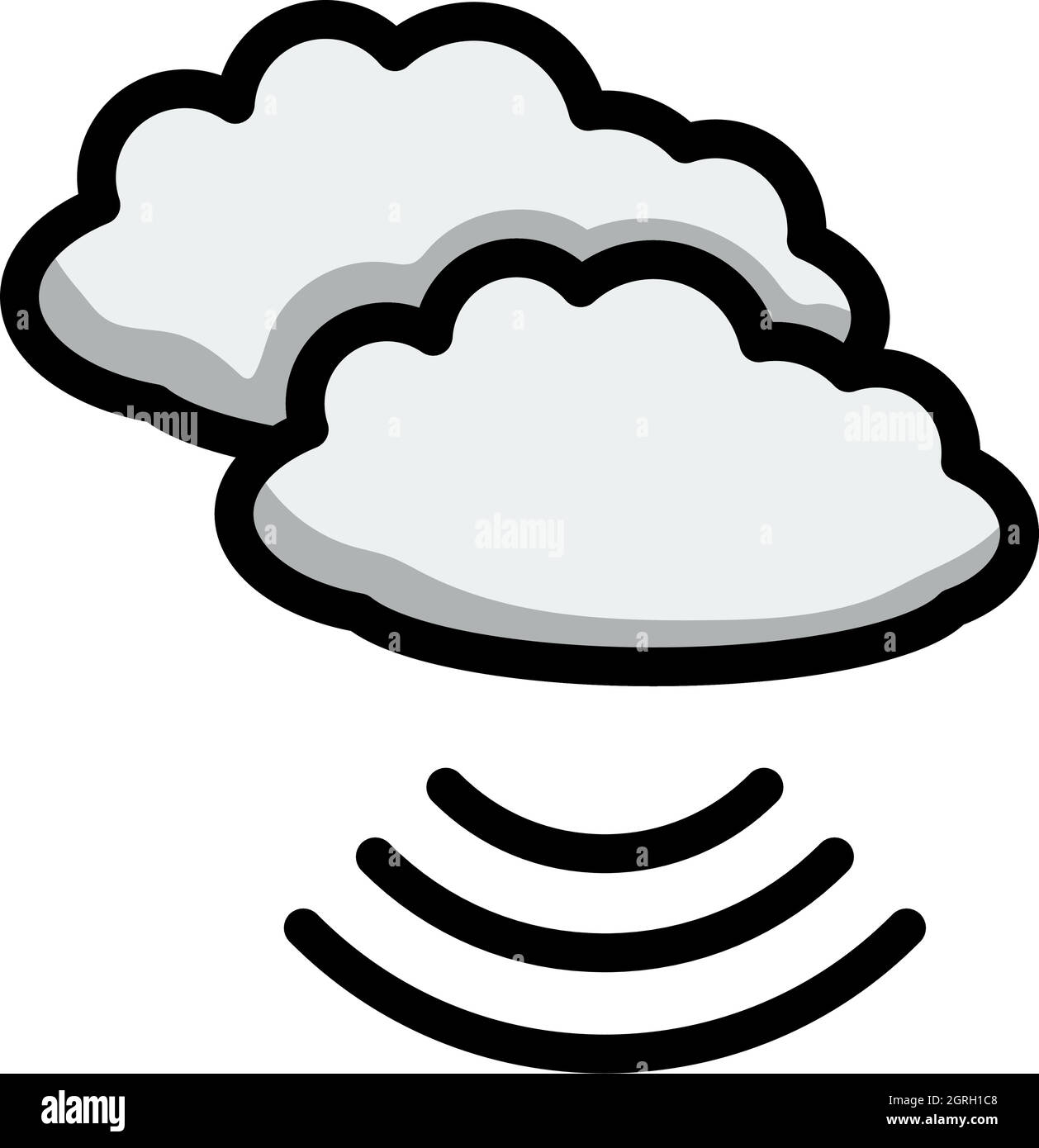 Music Cloud Icon Stock Vector