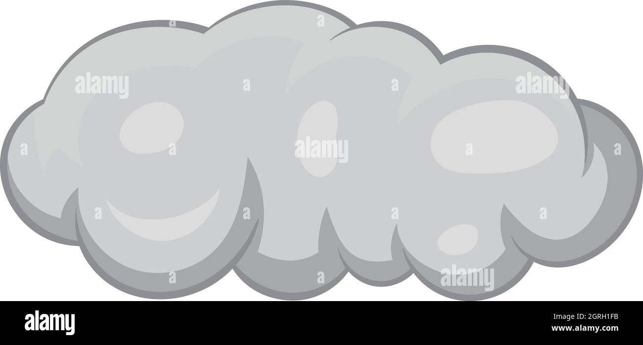 Cloud icon, black monochrome style Stock Vector