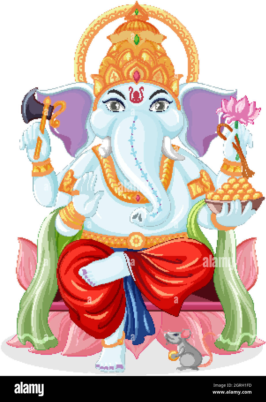 Lord Ganesha cartoon style Stock Vector Image & Art - Alamy
