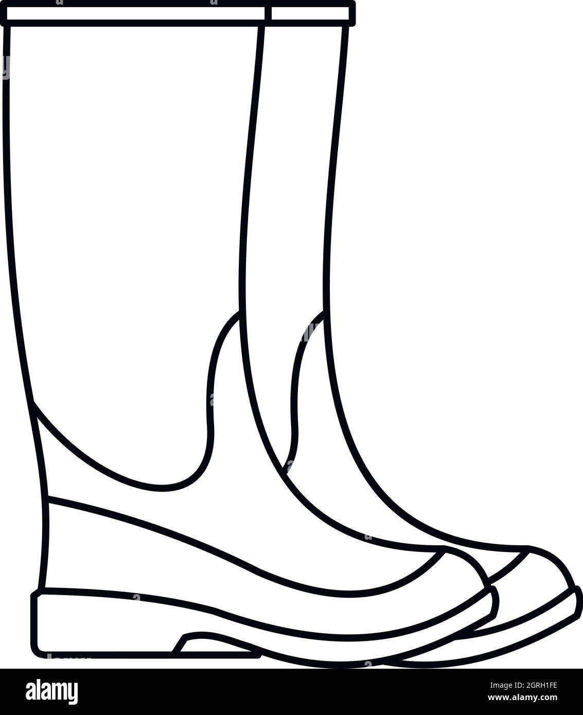 Rubber boots icon, outline style Stock Vector Image & Art Alamy
