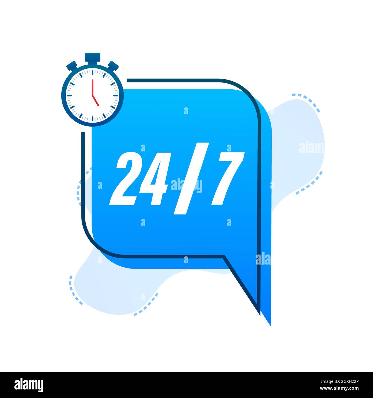 24 7 Service Concept 24 7 Open Support Service Icon Vector Stock Illustration Stock Vector Image Art Alamy