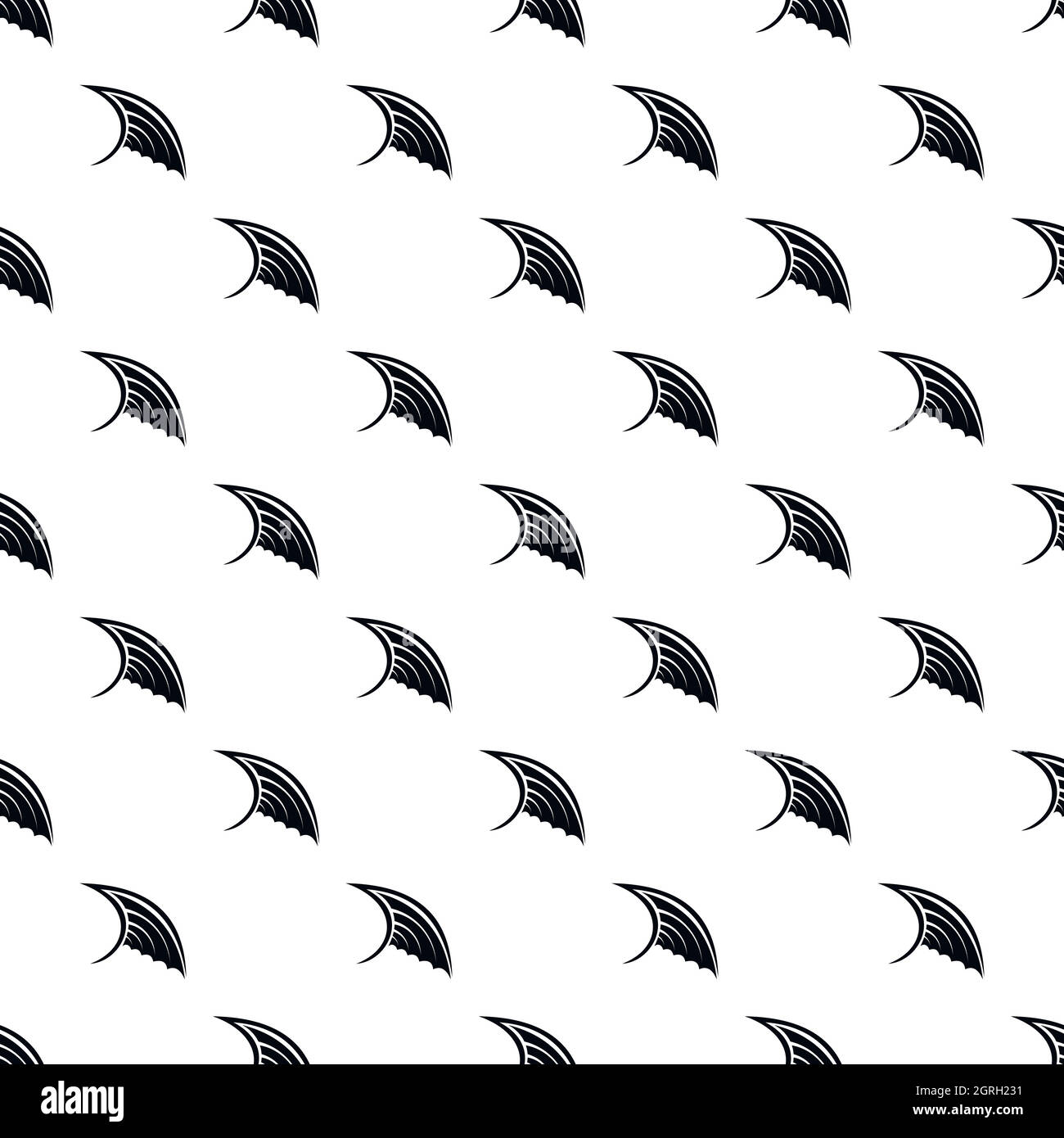 Angel birds wing pattern, simple style Stock Vector
