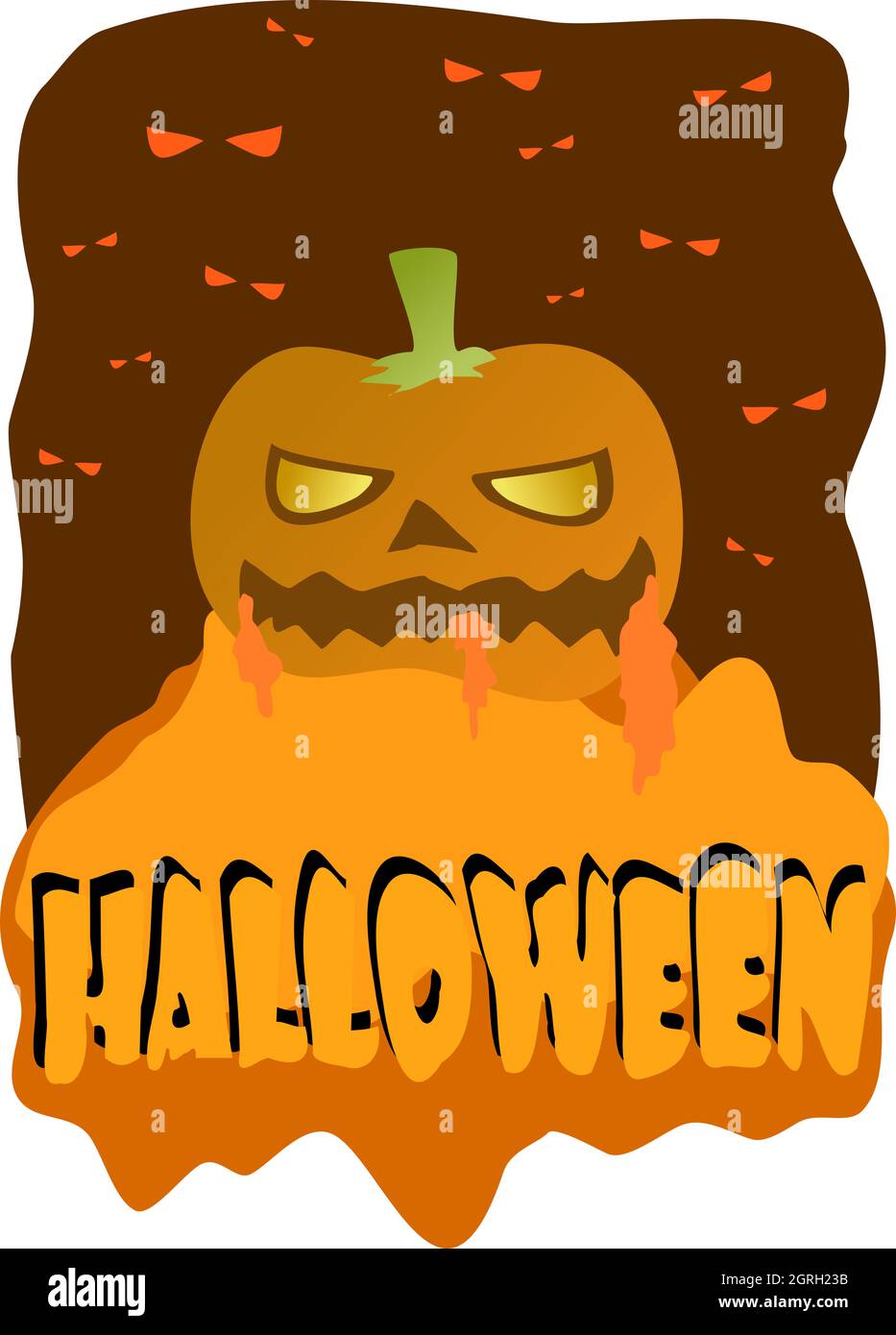 Image of pumpkin with red eyes in the background Stock Photo - Alamy