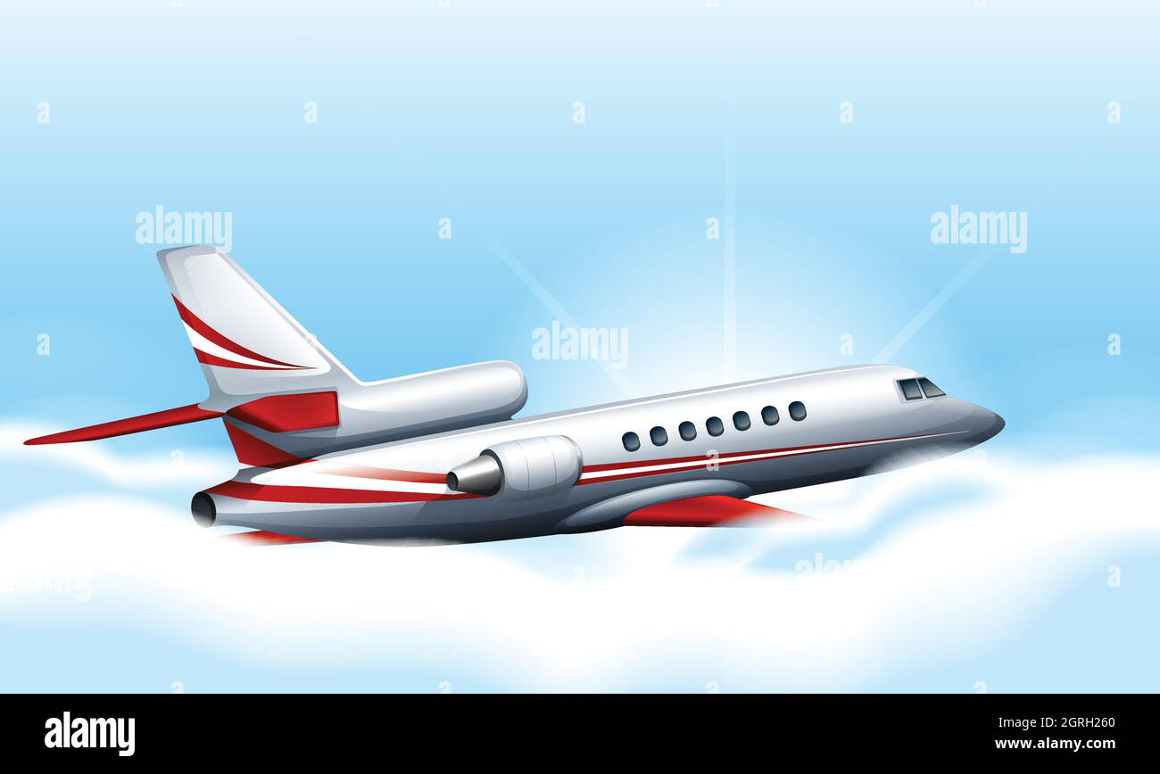 A plane in the sky Stock Vector Image & Art - Alamy