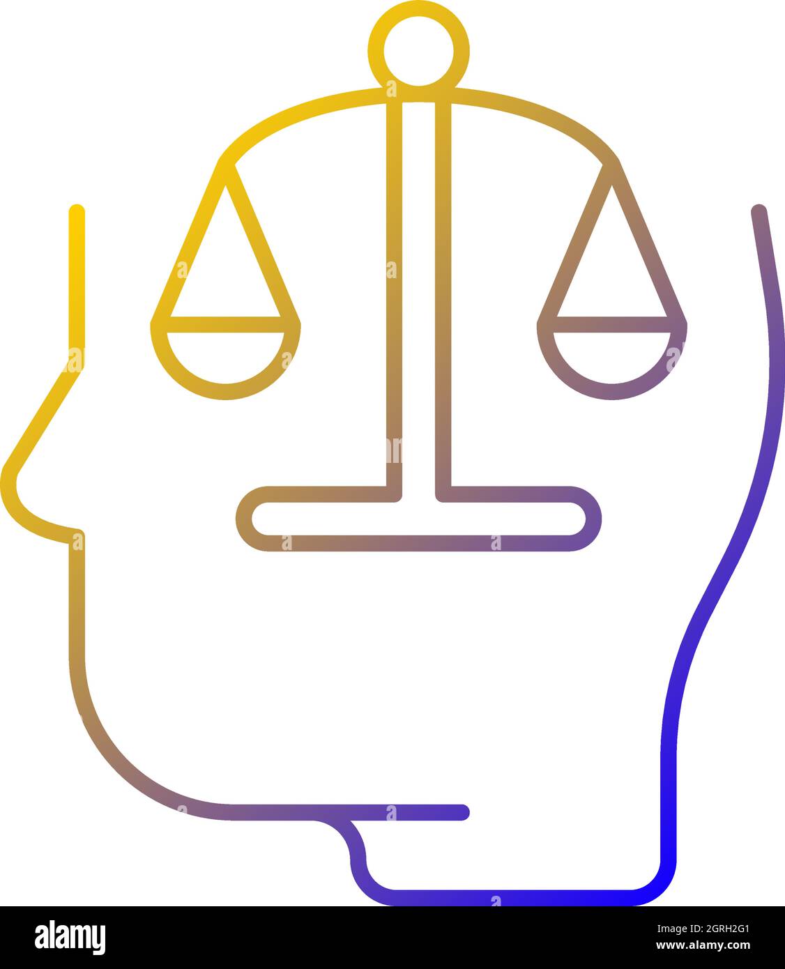 Rationality gradient linear vector icon Stock Vector