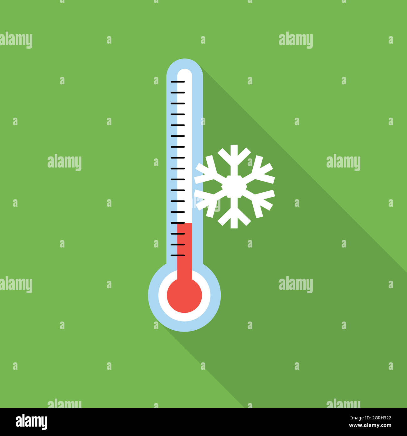 Thermometer icon, flat style Stock Vector Image & Art Alamy