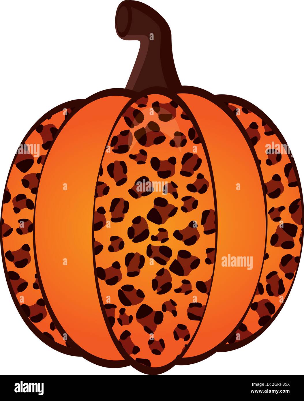 Leopard Pumpkin. Vector Cute Leopard Pumpkin  Stock Vector
