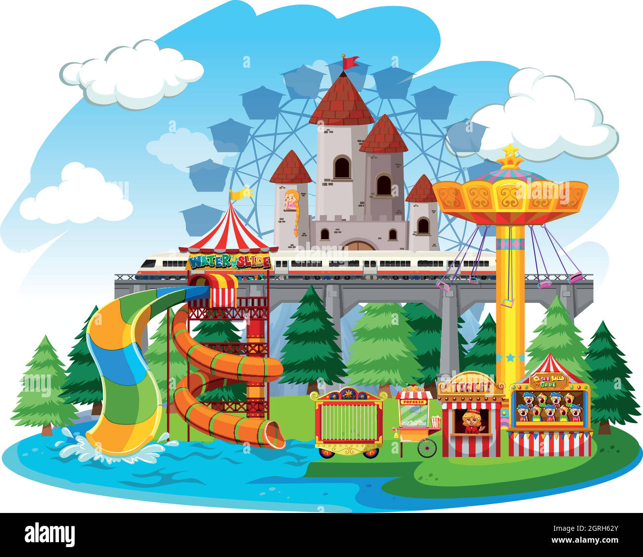 An isolated funfair remplate Stock Vector Image & Art - Alamy