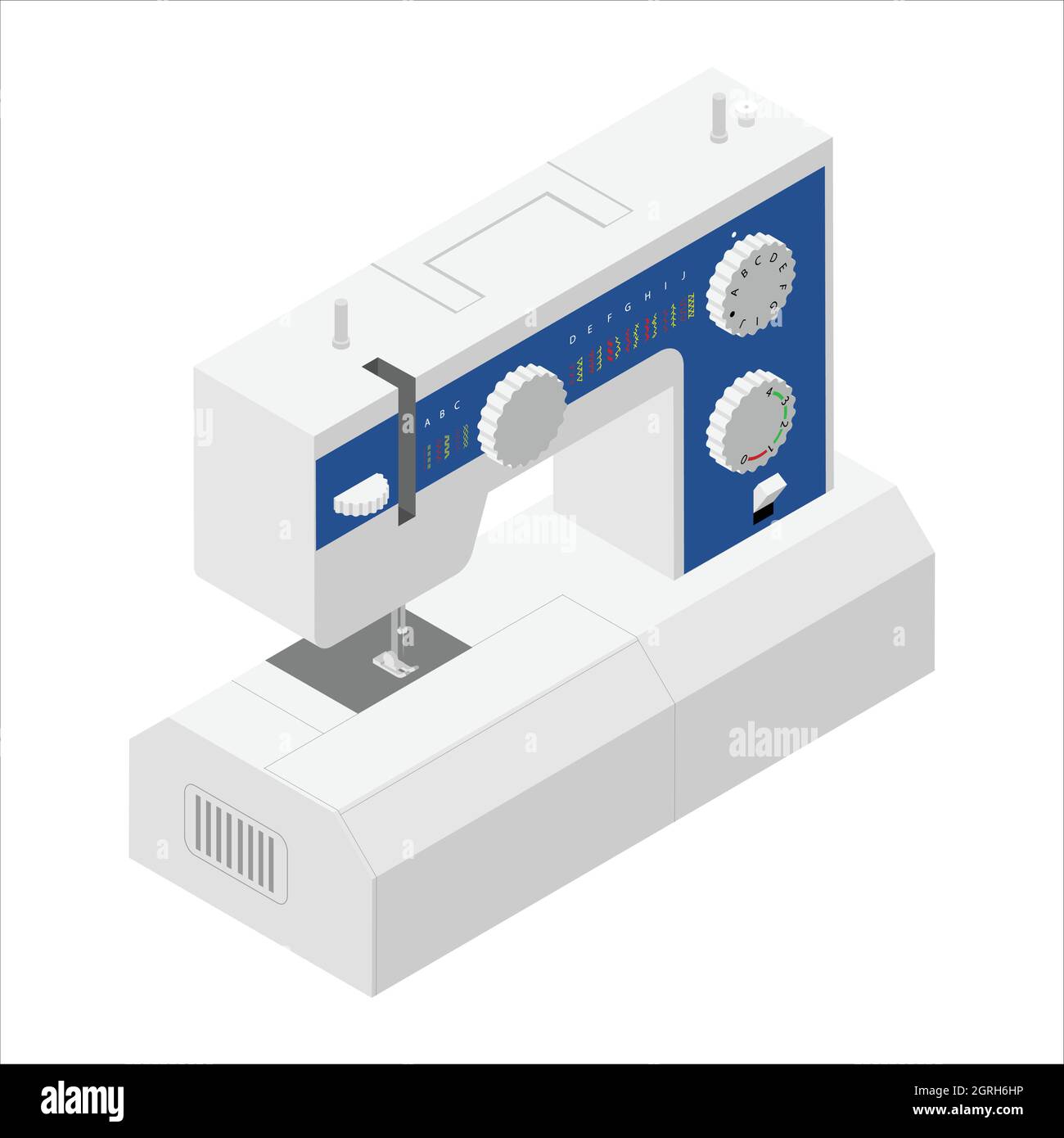 Sewing machine isolated on white background. Tailor's workshop ...