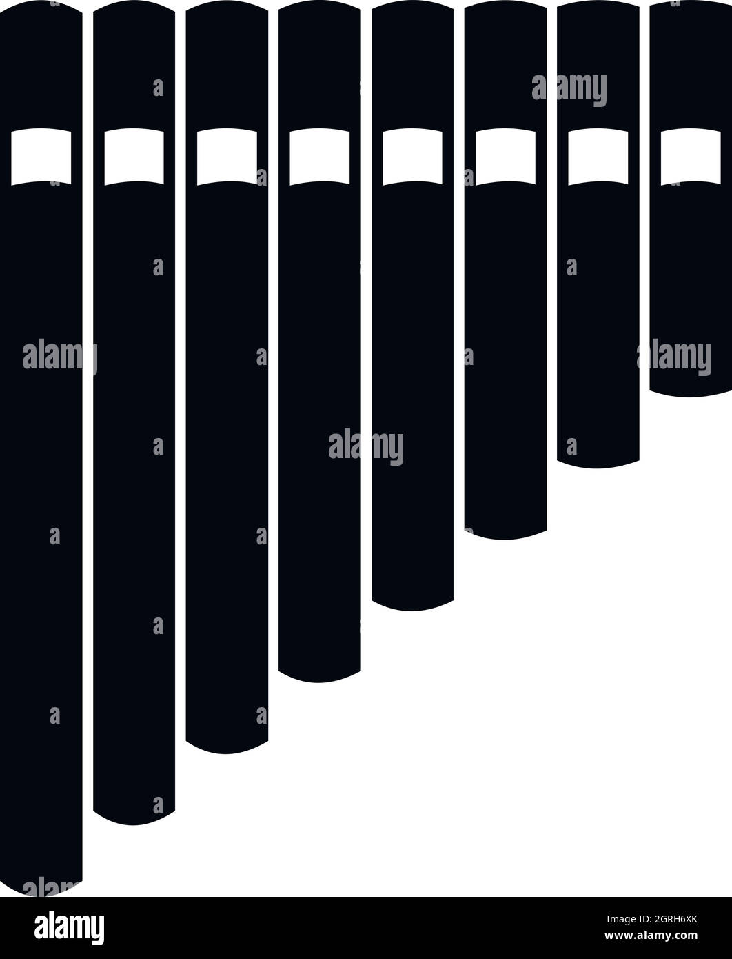 Pan flute icon, simple style Stock Vector