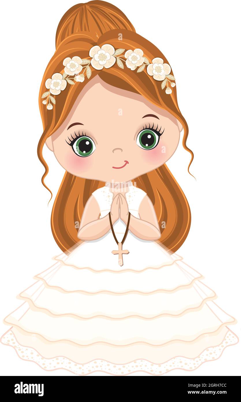 First Communion for Girl. Vector 1st Communion for Cute Little Girl Stock Vector Image & Art - Alamy first-communion-for-girl-vector-1st-communion-for-cute-little-girl-stock-vector-image-art-alamy