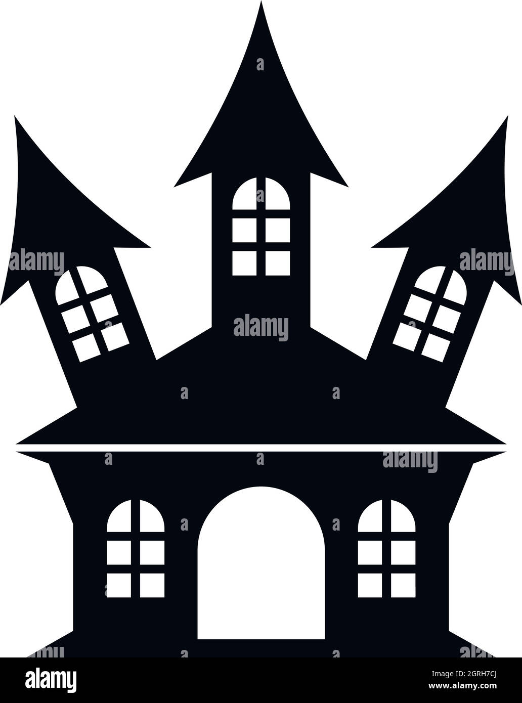 Haunted castle illustration Stock Vector Images Alamy