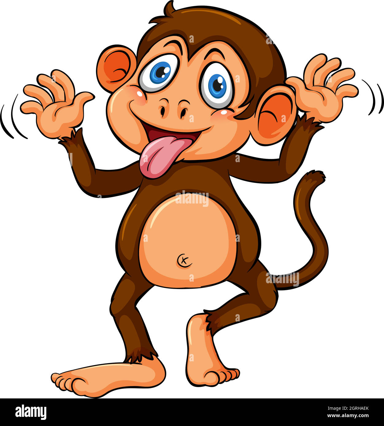 A playful monkey Stock Vector