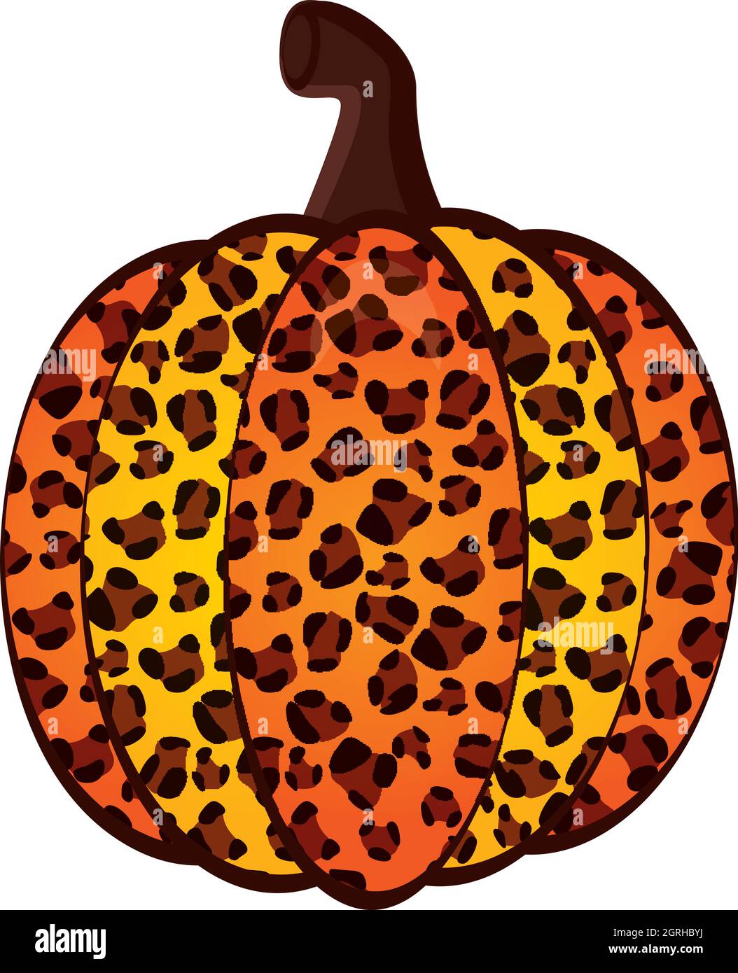 Leopard Pumpkin. Vector Cute Leopard Pumpkin  Stock Vector