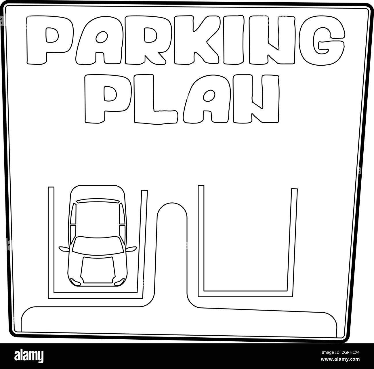 Parking plan icon, isometric 3d style Stock Vector