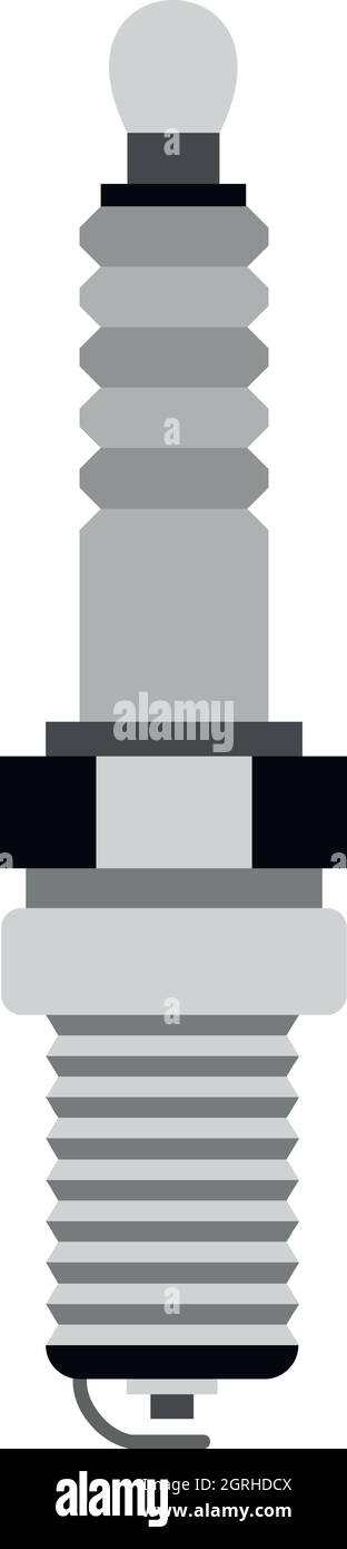 Spark plug icon, flat style Stock Vector Image & Art - Alamy