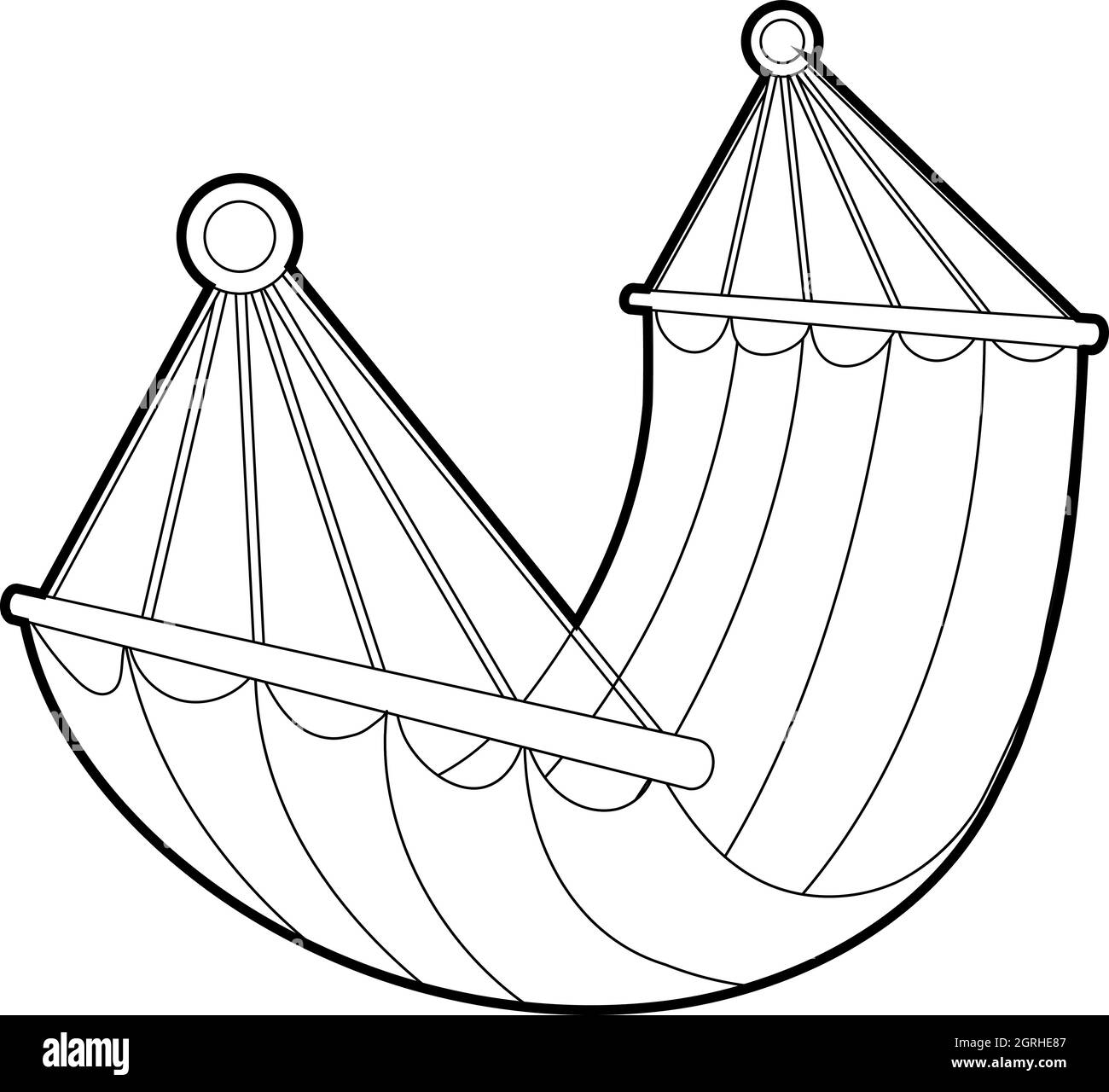 Hammock icon, isometric 3d style Stock Vector