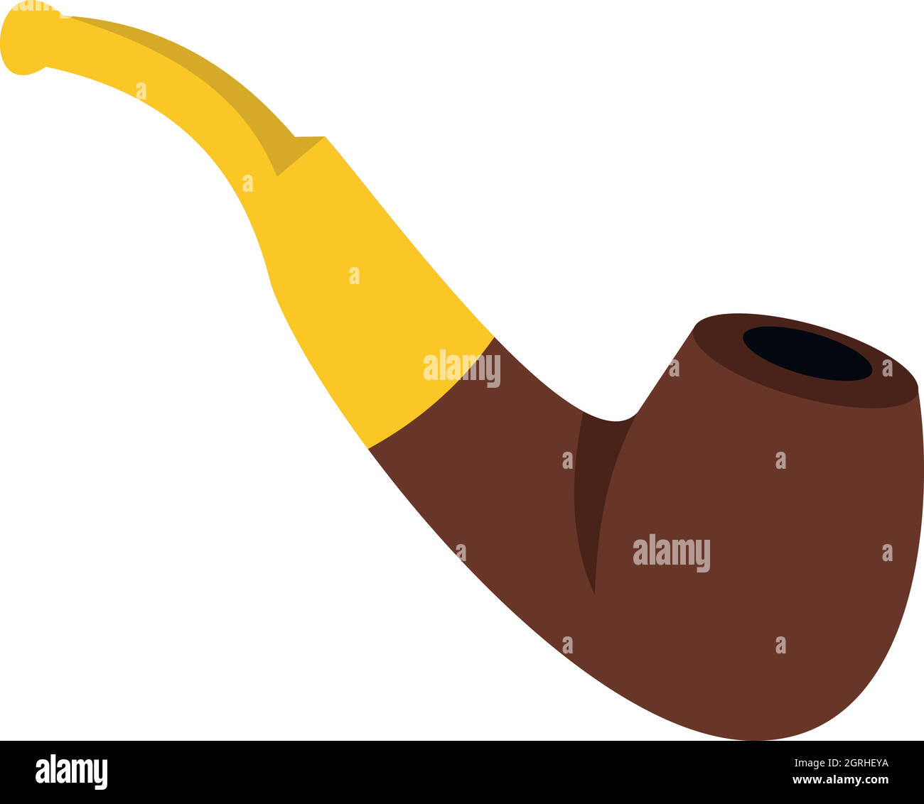 Wooden pipe icon, flat style Stock Vector Image & Art - Alamy