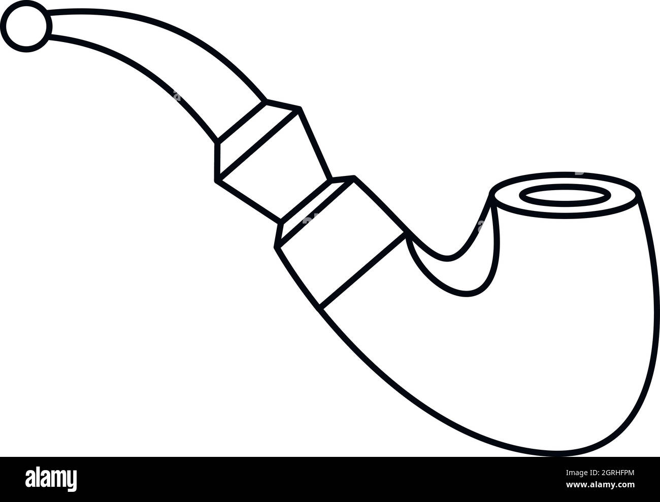 Smoking pipe icon, outline style Stock Vector Image & Art - Alamy