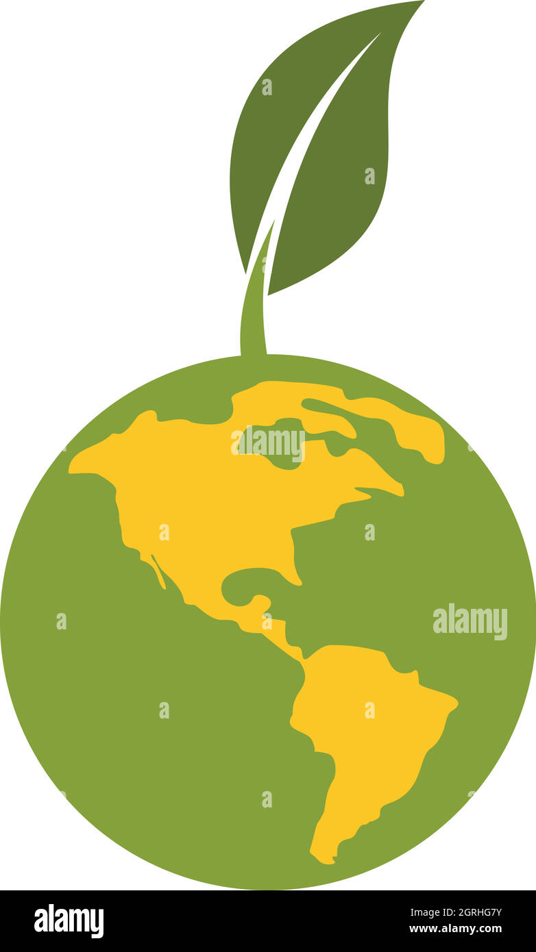 Green planet icon, flat style Stock Vector Image & Art - Alamy