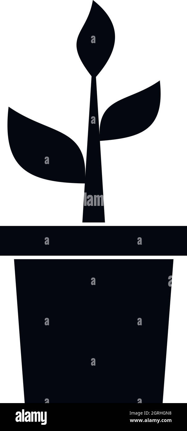 Plant in clay pot icon, simple style Stock Vector Image & Art - Alamy