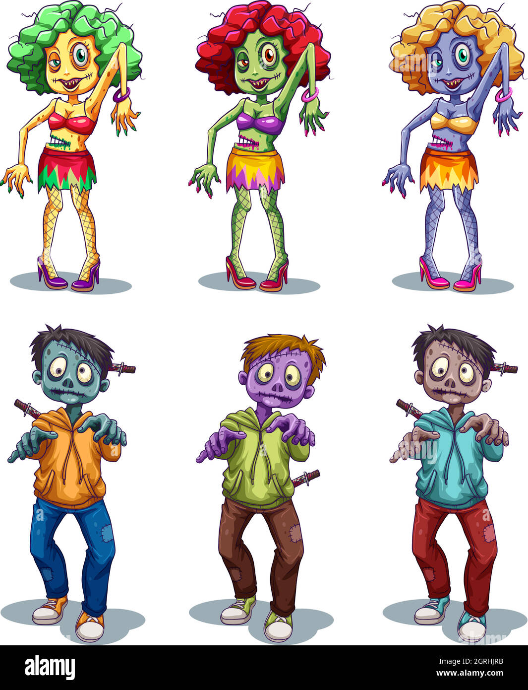 A group of zombies Stock Vector Image & Art Alamy