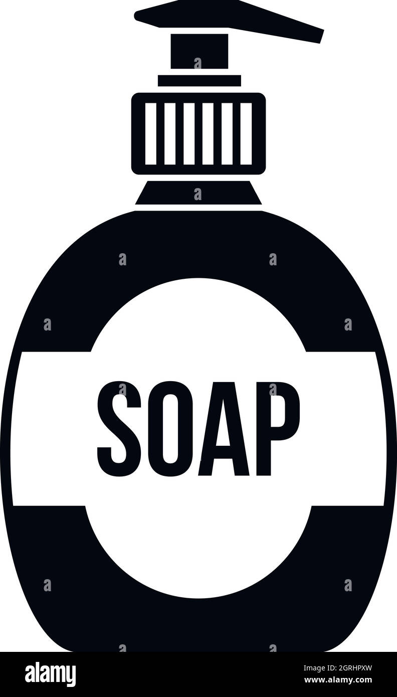 Bottle of liquid soap icon, simple style Stock Vector Image & Art - Alamy