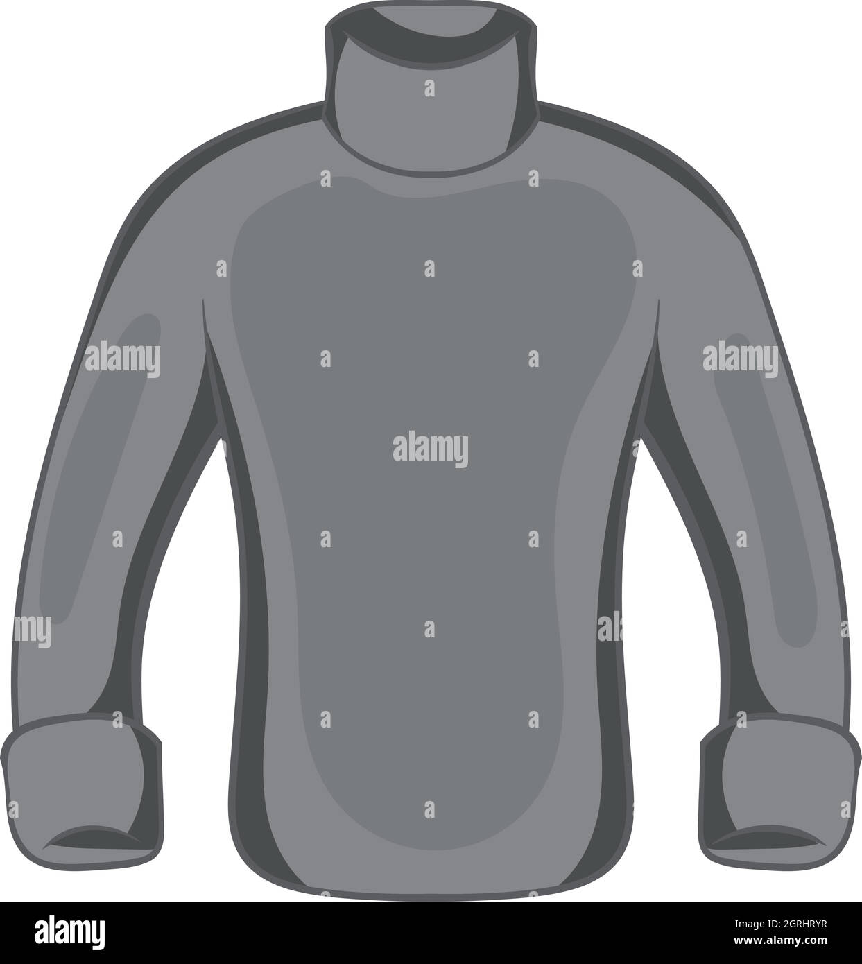 Mens sweater icon, black monochrome style Stock Vector