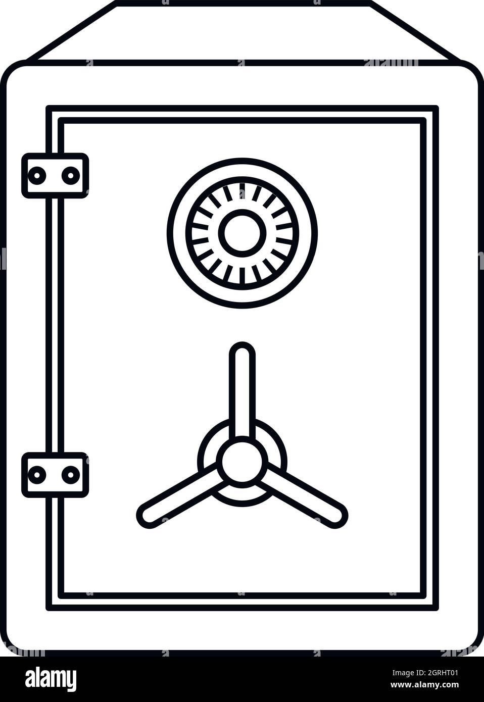 Metal bank safe icon, outline style Stock Vector Image & Art - Alamy