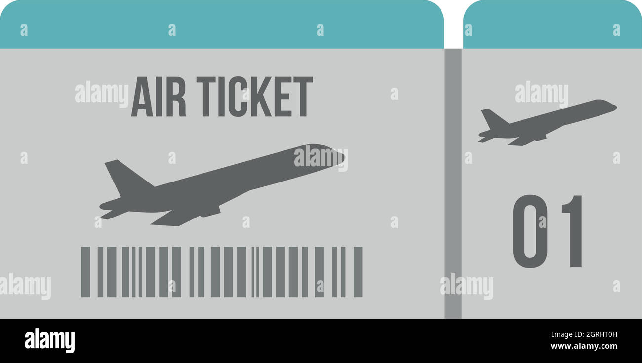 Air ticket icon, flat style Stock Vector Image & Art - Alamy