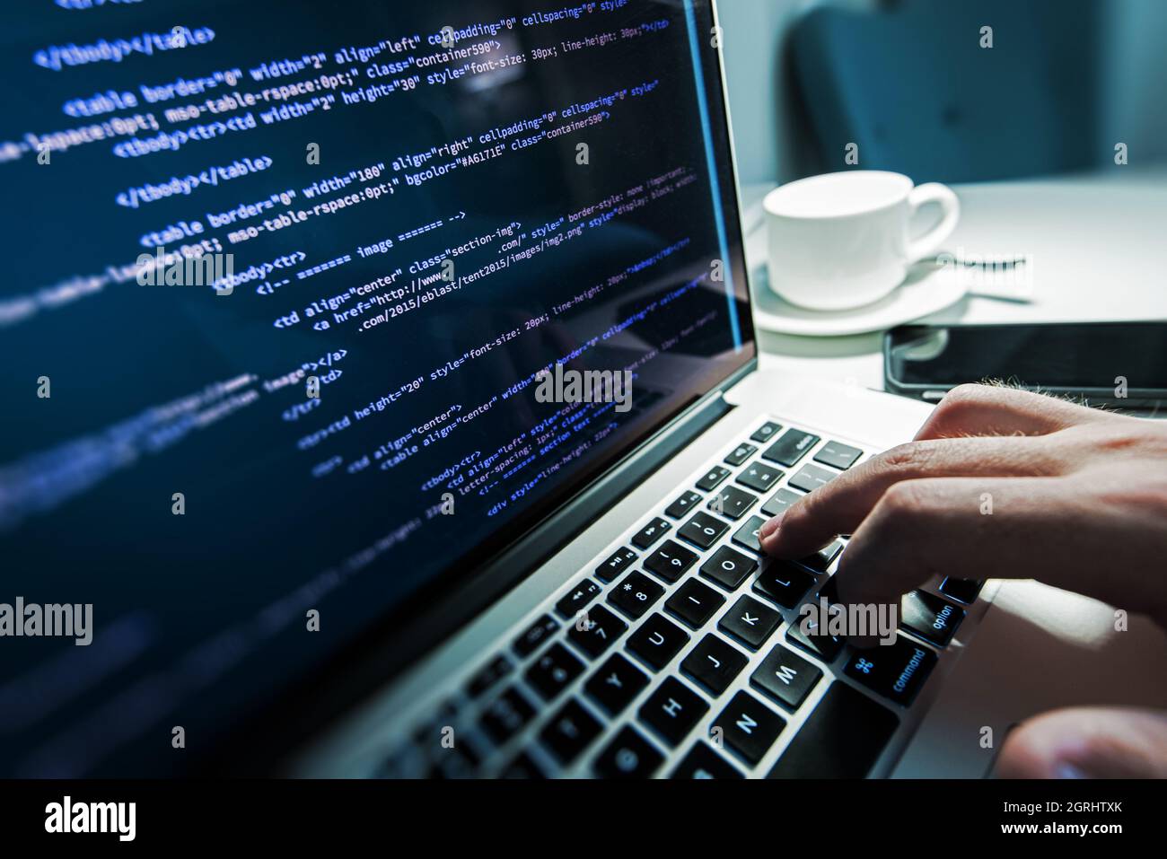 Hand coding hi-res stock photography and images - Alamy
