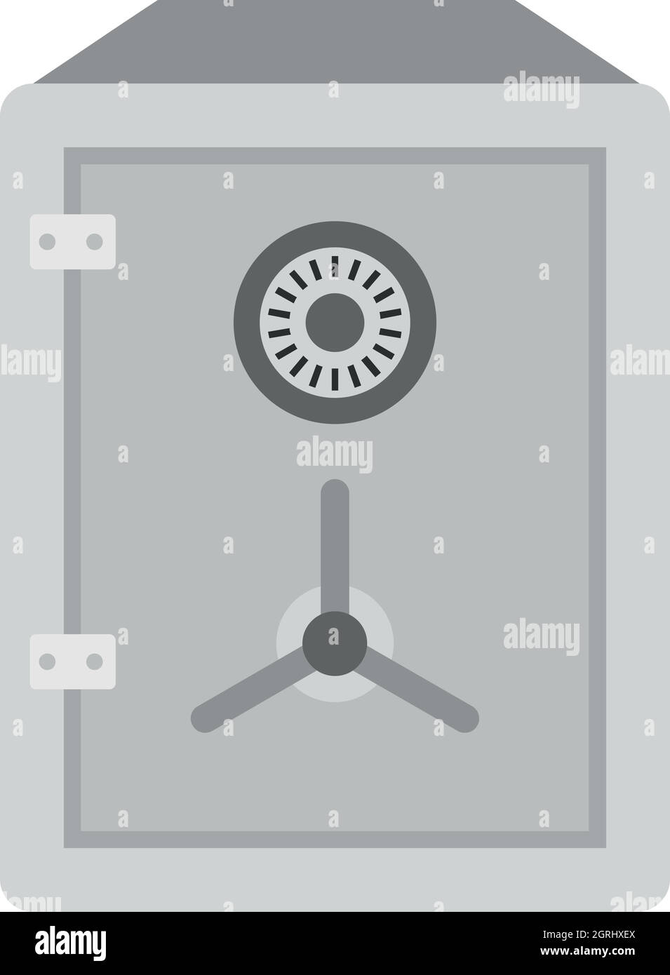 Metal and concrete safe icon, flat style Stock Vector